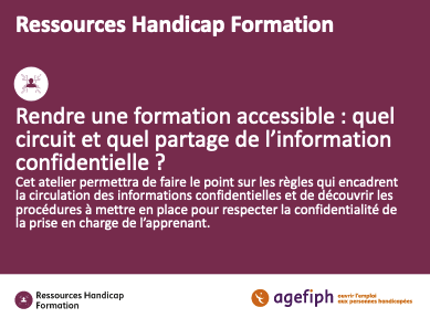 Webinaire 2022 : RGPD et Accessibilité des formations